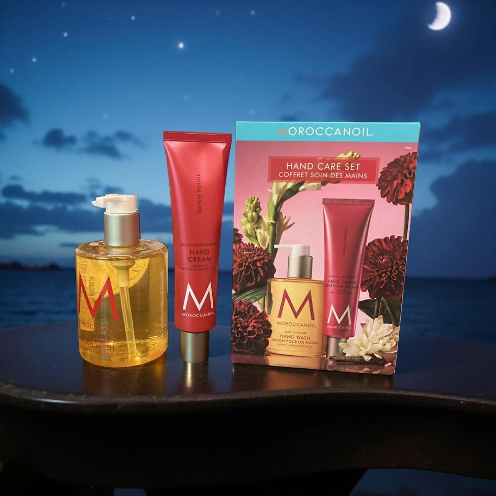 Moroccanoil Dahlia Rouge Hand Care Set Hand Wash & Hand Cream